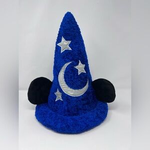 Disney Parks Mickey Mouse Blue Fantasia Sorcerer's Wizard 15” Hat w/Ears-adult